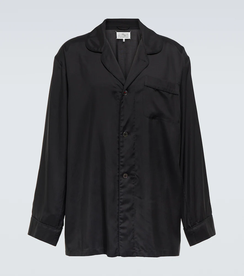 Silk poplin shirt