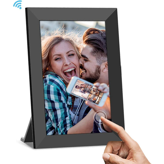 UCMDA Digital Photo Frames Wifi, 8 Inch Smart Cloud Digital Picture Frame with HD 1280x800 IPS Touch Screen, 16GB Storage, Auto-Rotate, Send