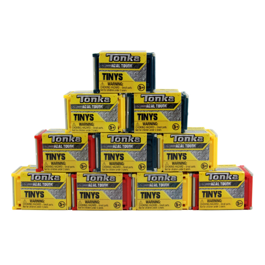 Tonka Tinys Rolling Tiny Real Tough Vehicles with Garage Blind Box 10 Pack