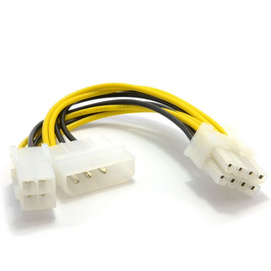 kenable 4 Pin ATX & 4 Pin LP4 Molex to 8 Pin EPS Power Adapter Cable