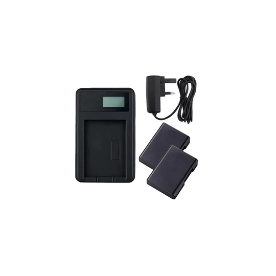 Mains Battery Charger and 2 Batteries For Nikon D3500 DSLR Camera