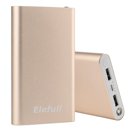 Power Bank 10000mAh Portable Charger for Mobile Phone External Battery Case Charge iPhone iPad Samsung LG LTC Moto, Camera DV etc.(Gold)