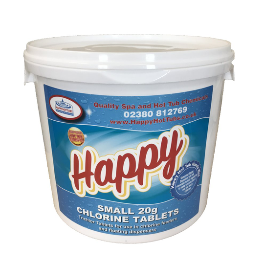 (5kg) Happy Hot Tubs Small Chlorine Tablets 20g Tub Swimming Pool