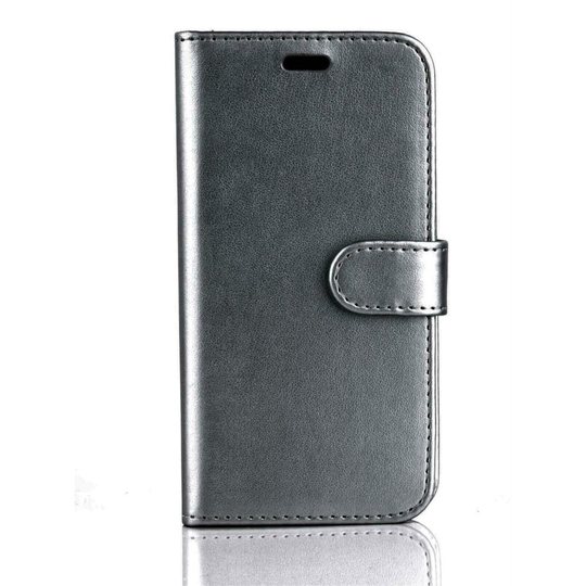 (For Apple iPhone 11, Gunmetal Silver) For Apple iPhone 11 / 11 Pro / 11 Pro Max Phone Case, Cover, Wallet, Slots, PU Leather / Gel