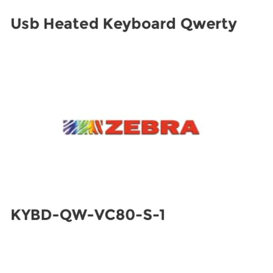 Zebra Usb Heated Keyboard Qwerty