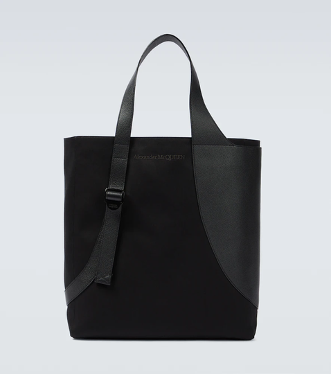 Harness Medium leather-trimmed tote bag