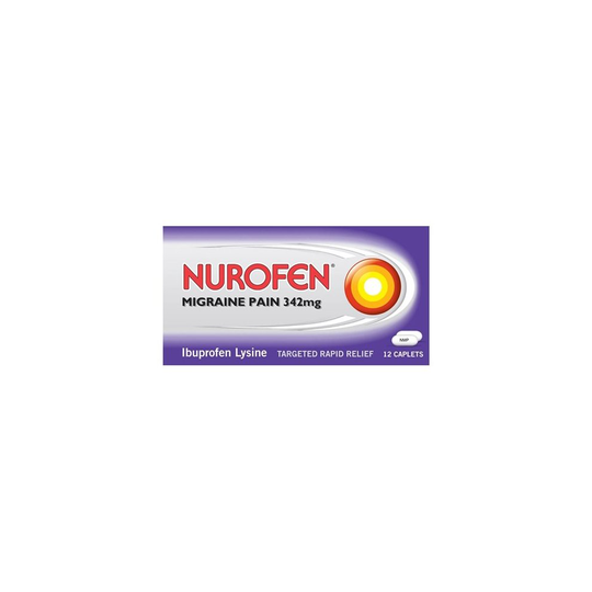 Nurofen Ibuprofen 342mg Migraine Pain 12 Caplets