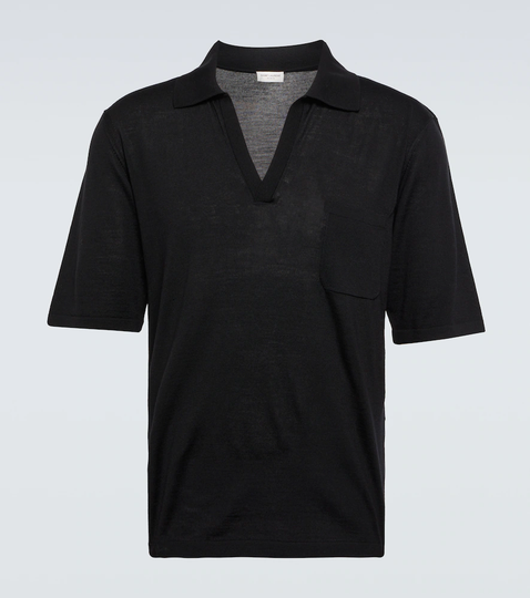 Wool polo shirt
