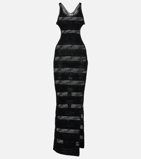 Crochet cotton maxi dress
