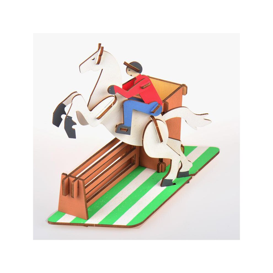 Horse-Rider Pen Holder - 3D Wooden Puzzle (25 Pieces)
