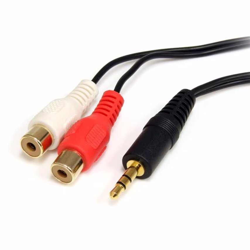 Startech 6ft 3.5mm Male to 2x RCA