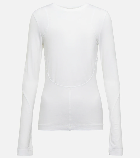 Paneled jersey top