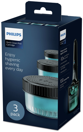 Philips Quick Clean Pod Shaver Cartridges - 3 Pack