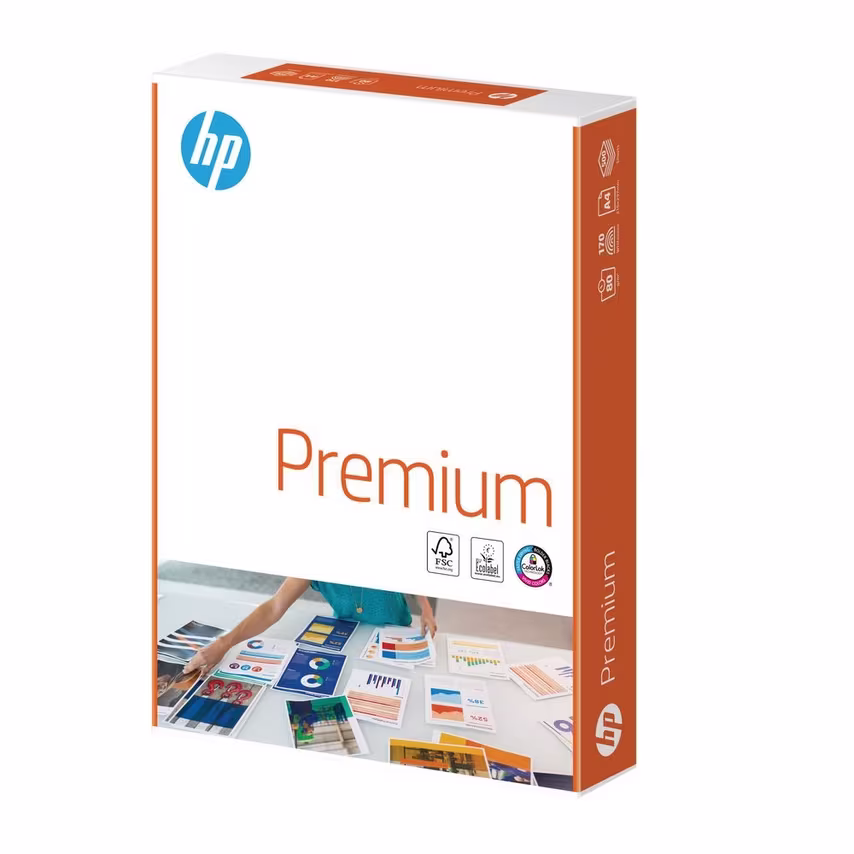 HP HP Premium A4 90gsm White Paper 1 Ream (500 Sheet) , Pack of 5