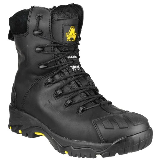 Amblers Safety FS999 HI Leg Composite Safety Boots with Side ZIP Black Size 6.5