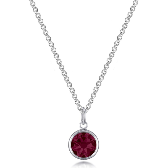 Red Crystal Necklace Created with Swarovski Crystals