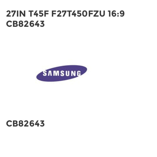 Samsung 27IN T45F F27T450FZU 16:9 CB82643