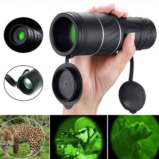 40x60 Mini HD Monocular Telescope Black Night Vision Single Focus Optic Lens UK