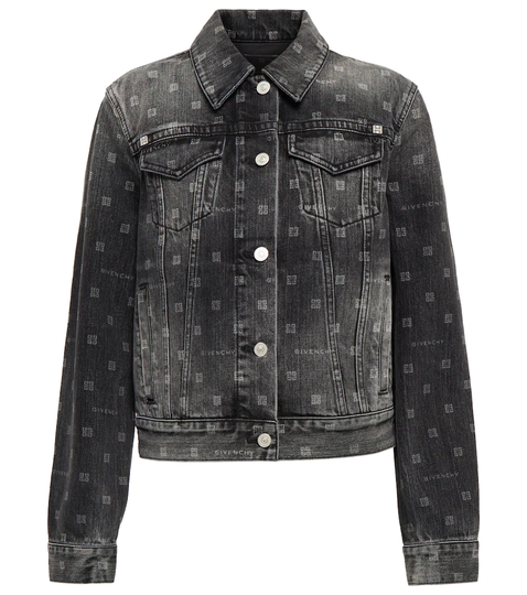 Printed denim jacket