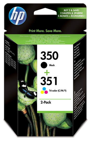 HP 350 & 351 Original Ink Cartridges - Black & Colour
