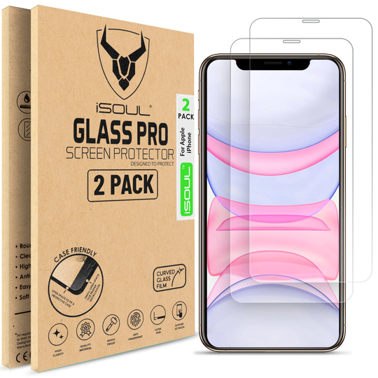 2-Pack Screen Protector for iPhone 11 & iPhone XR 6.1 Tempered Glass