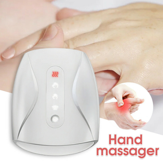 Electric Hand Palm Massager Heated Finger Apparatus Air Compression
