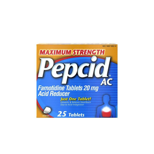 Pepcid AC Maximum Strength for Heartburn Prevention & Relief, 25 ct
