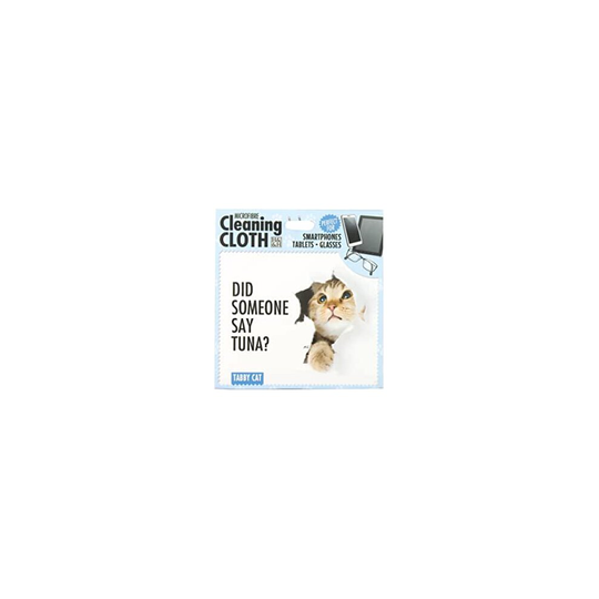 H&H TABBY CAT MICROFIBRE CLEANING CLOTH FOR PHONES TABLETS & GLASSES