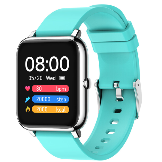 (Blue) Smart Watch Bluetooth Heart Rate Blood Pressure Sport Fitness Tracker Pedometer