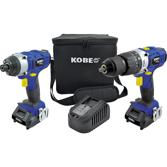 Kobe 18V Combi/Impact Driver Twin Pack 2 x 2.0AH Li-ion