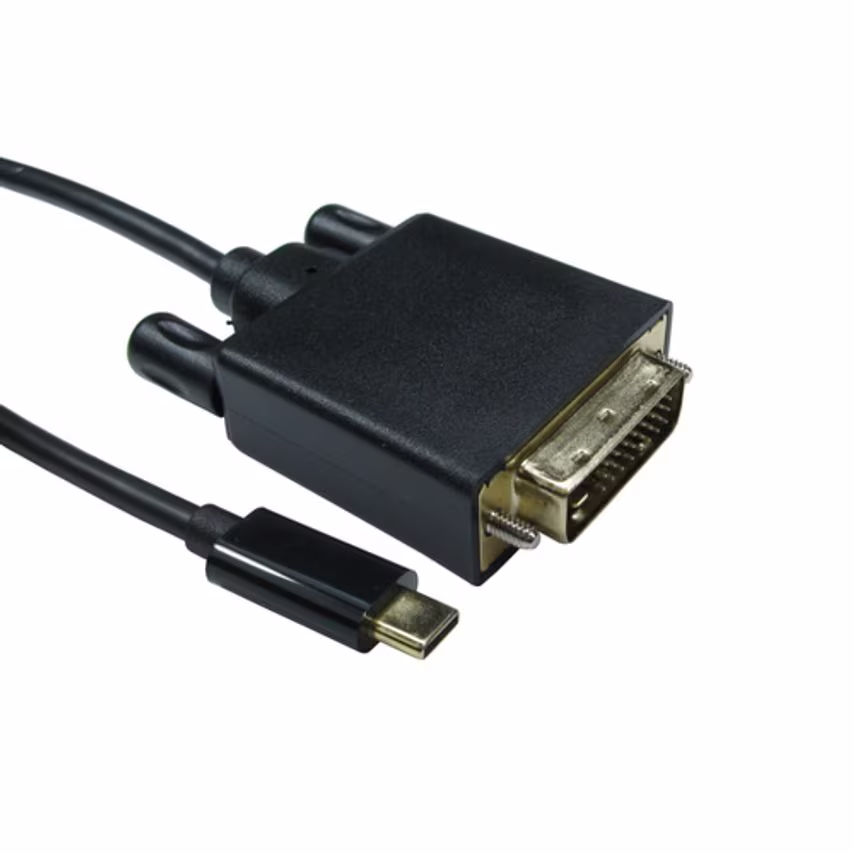 Cables Direct Cables 1M USB Type-C M DVI M Black Cab 4K 30HZ