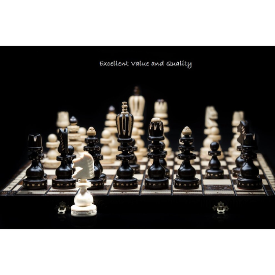 Brand New Luxury Hand Carved Roman Wooden Chess Set 53cm x 53cm