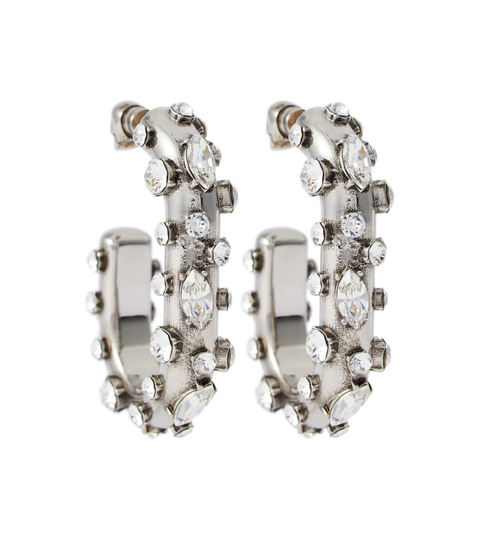 Embellished hoop earrings