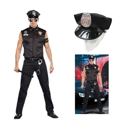 Adult Police Officer New York Cop Mens Uniform Hen Party Fancy Dress