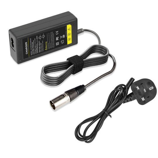 FUTUREBATT 28V 2A 56W Adapter Charger for 24V Electric Scooter Mobility Wheelchair Lead Acid Battery Male 3 Pin XLR
