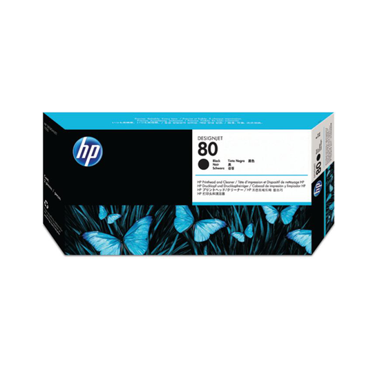 HP C4820A 80 Black Printhead And Cleaner 17ml