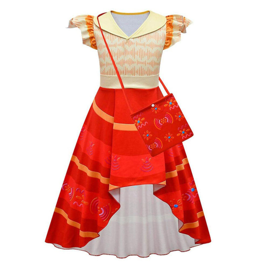(11-12 Years) Encanto Dolores Kids Girls Cosplay Princess Dress Party Fancy Dress Up Costumes
