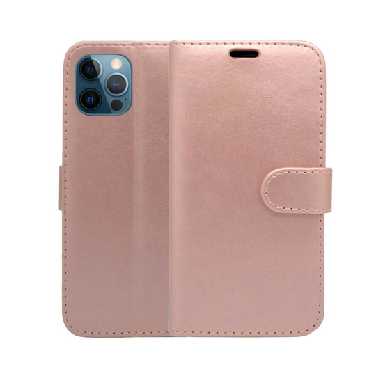 (Rose Gold) For Apple iPhone 14 Pro Wallet Flip PU Leather Kickstand Card Holder Phone Case Cover