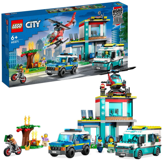 LEGO City Police Emergency Vehicles HQ Building Set 60371