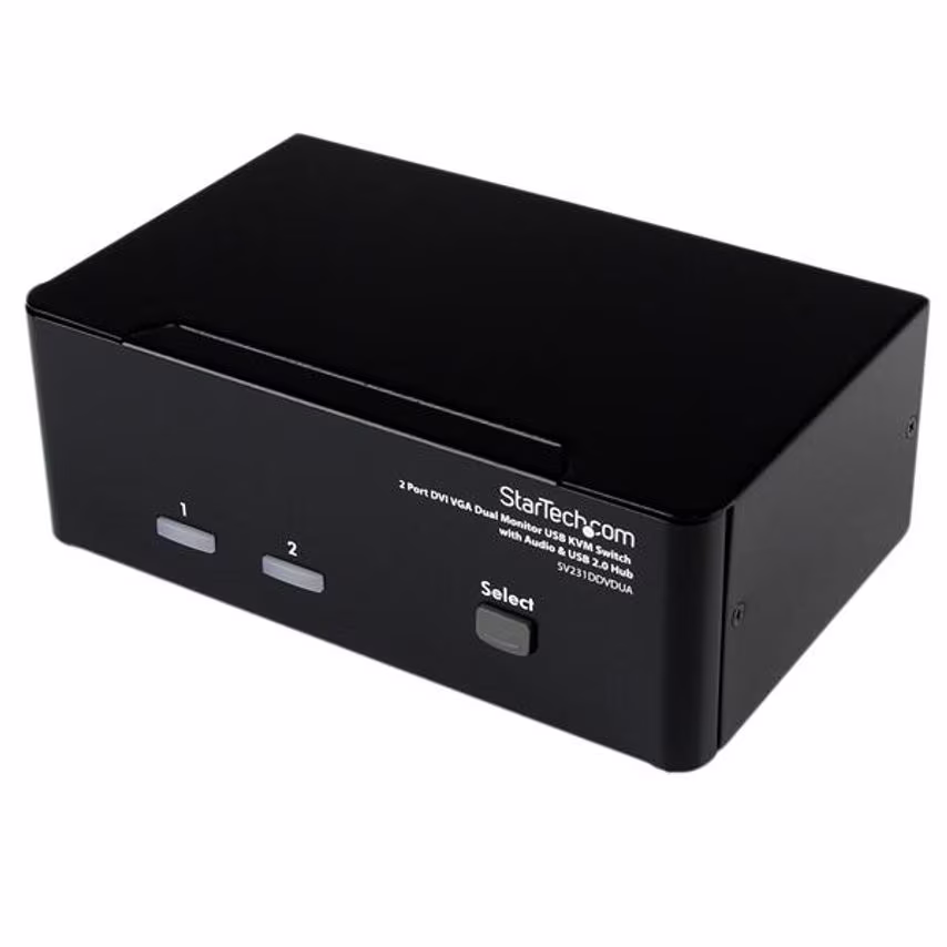 Startech 2 Port DVI VGA Dual Monitor KVM Switch