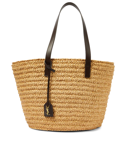 Panier Medium raffia tote bag