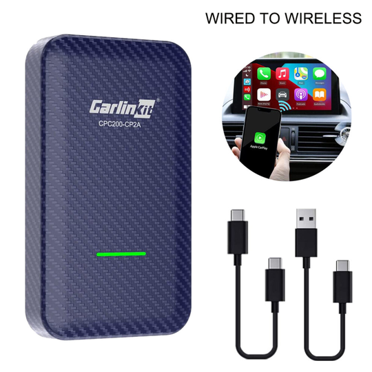 Carlinkit 4.0 Wireless CarPlay & Android Auto Adapter, Plug & Play