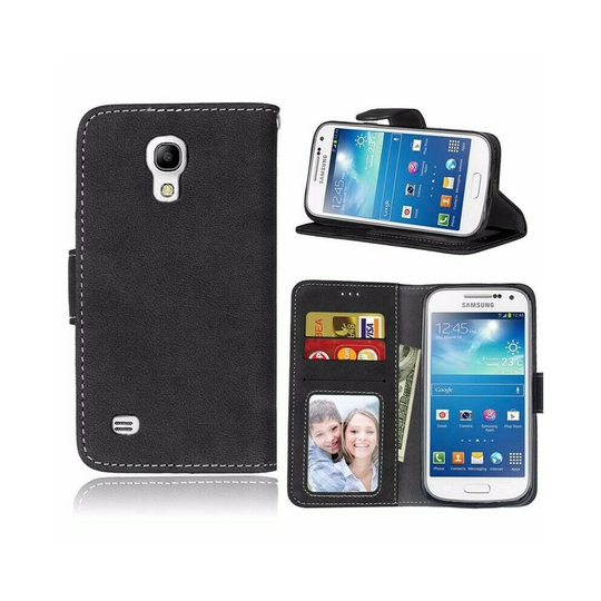 For Samsung Galaxy S7 Phone Case, Cover, Wallet, Slots, PU Leather / Gel - Black