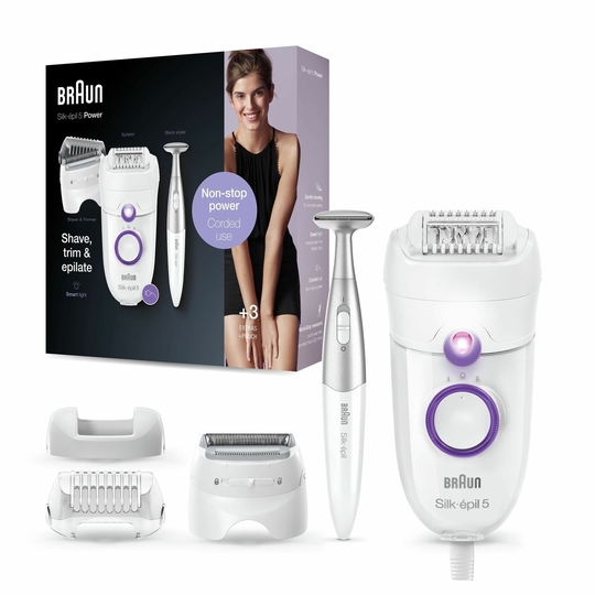 Braun Silk-epil 5-825 Power Dry Use Corded Epilator