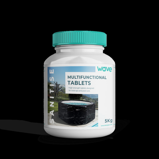 Wave Spa Hot Tub Multifunctional Chlorine Tablets - 5kg (250 x 20g)