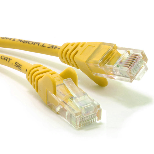 kenable Yellow Network Ethernet RJ45 Cat5E CCA UTP PATCH 26AWG Cable Lead 3m