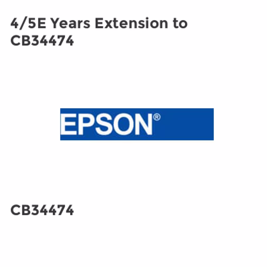 Epson 4/5E Years Extension to CB34474