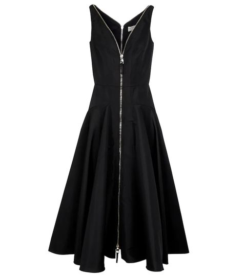Technical zip-through midi dress