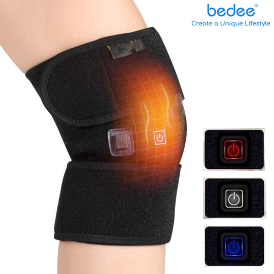 Electric Heated Knee Pad Brace Arthritis Pain Relief Thermal Therapy