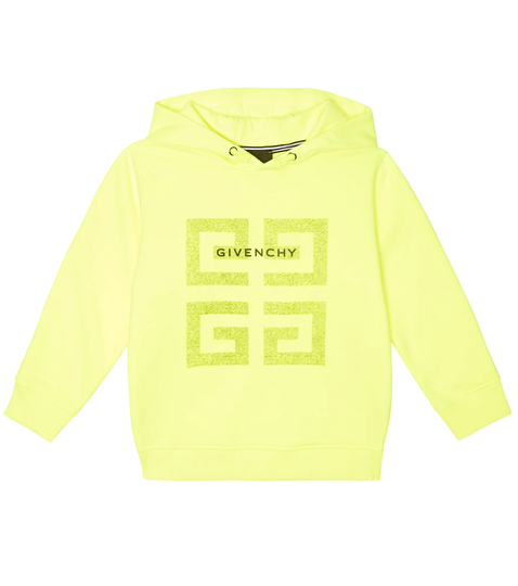 Logo and 4G cotton-blend jersey hoodie